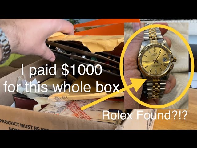 I bought a $1000 Estate Sale Treasure Box... was it worth it?!? A real Rolex inside?!?