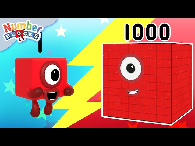 Numberblock 1 Vs 1,000 | 1 Hour Compilation | 123 Learn to Count Fun | Numberblocks