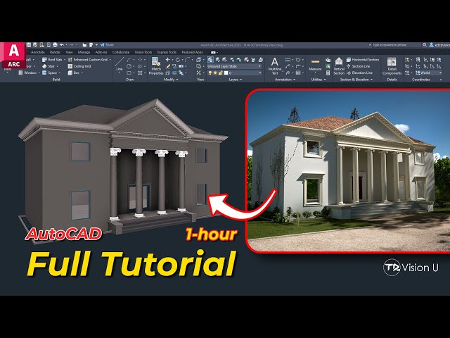 Palladian Style // Complete Tutorial // AutoCAD Architecture 2025