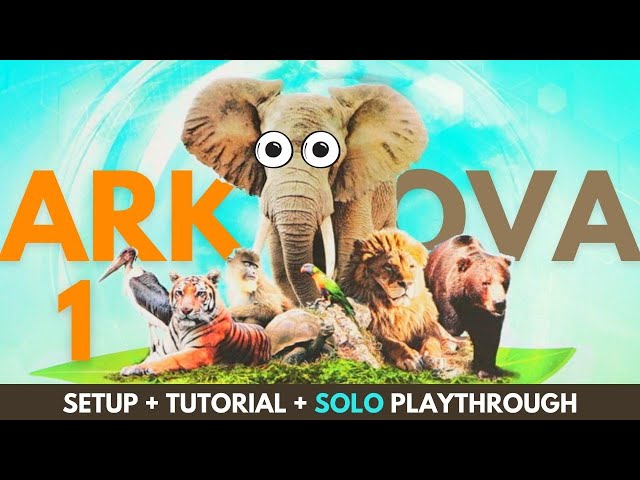 Ark Nova Board Game | Full Solo Playthrough | Part 1 | How to Play Solitare Tabletop Game
