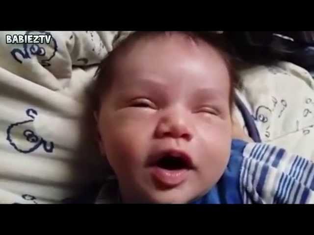 Cute Babies Making Funny Face Gestures While Dreaming