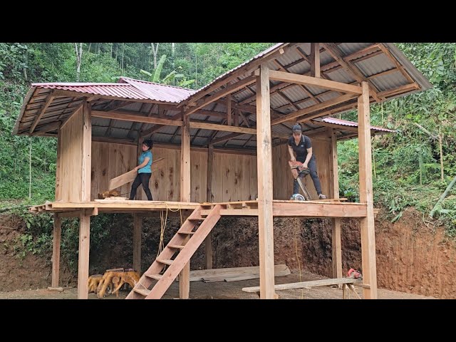 How to use wooden planks to build partitions to shape a house - Skills in using wooden planks
