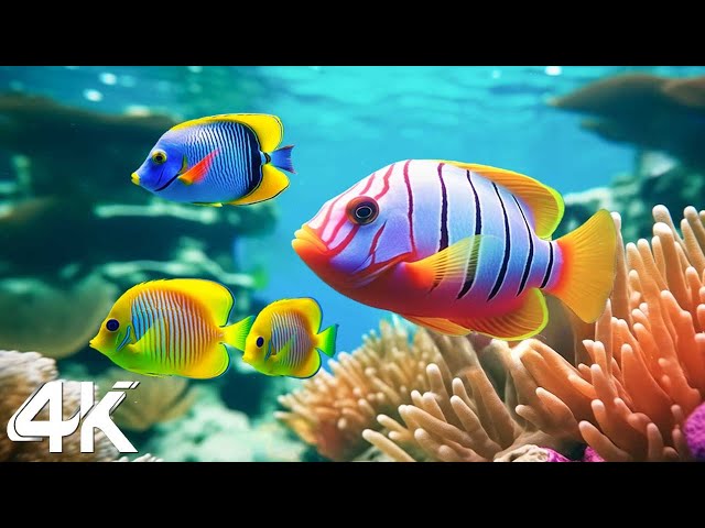 Ocean 4K   Sea Animals for Relaxation, Beautiful Coral Reef Fish in Aquarium   4K Video Ultra HD #2