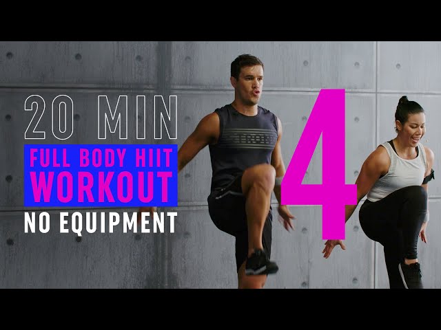 20 Min Full Body HIIT Workout 4 / Intense Fat Burning & Toning Cardio / No Equipment