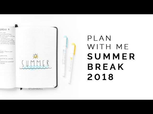 planning a productive summer break ☀ bullet journal plan with me