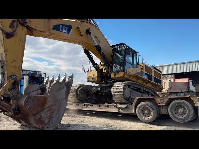 Loading & Transporting On Site The Caterpillar 385C Excavator - Fasoulas Heavy Transports - 4k