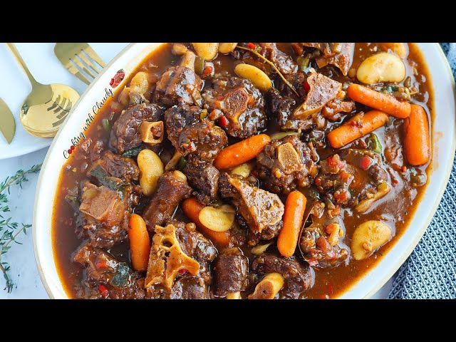 You won't believe it! Easy Jamaican Oxtail Recipe ready in 15 minutes. No wasting of long hours