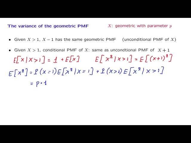 S07.2 The Variance of the Geometric