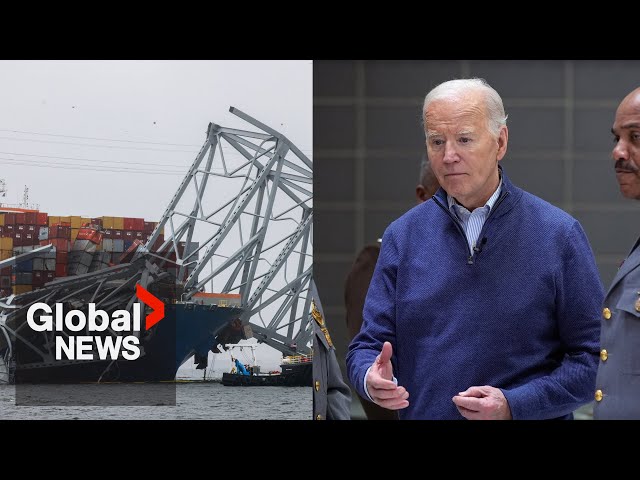 Baltimore bridge collapse: Biden says 2 shipping lanes open, full channel to open by end of May