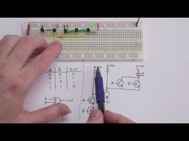 Making logic gates from transistors