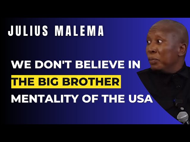 We Don't Believe In The Big Brother Mentality Of The USA | Julius Malema
