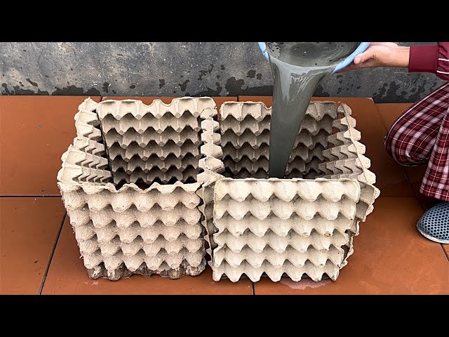 Using Recycled Egg Cartons .How To Make Coffee Table And Flower Pots At Home