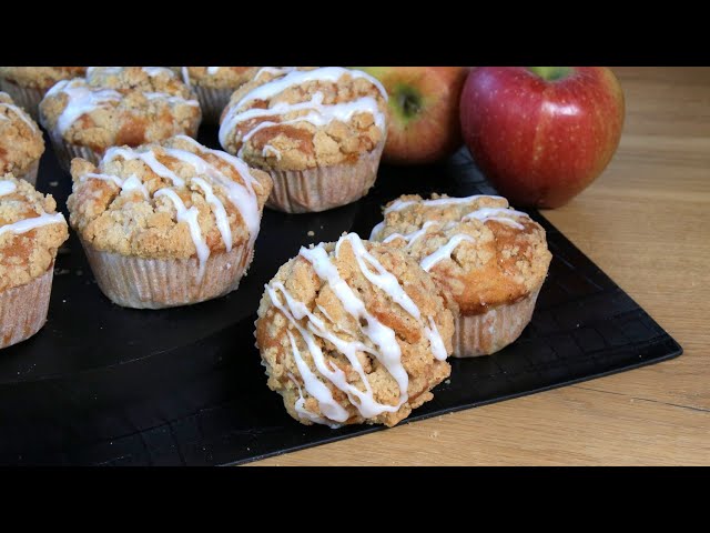 Leckere Apfel-Zimt Muffins mit knusprigen Streuseln