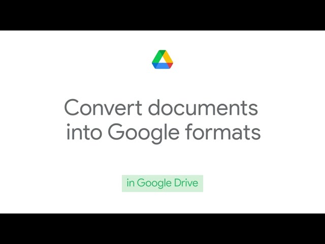 How to: Convert documents to Google formats in Google Drive