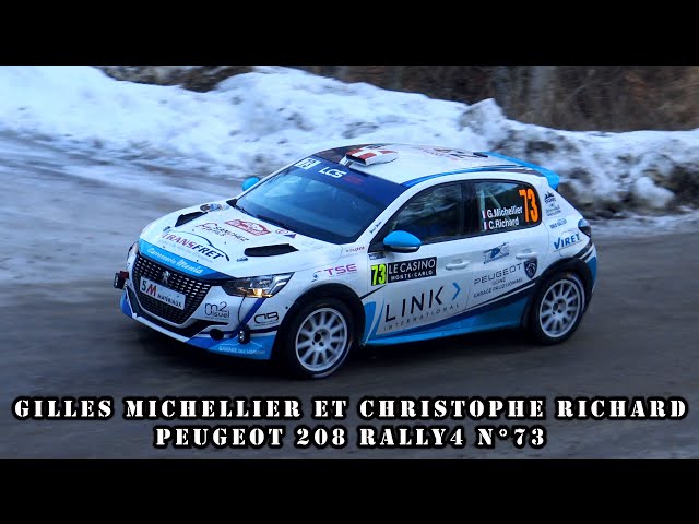 Rallye du Monte Carlo WRC 2024 - Peugeot 208 Rally 4 N°73 - Gilles MICHELLIER et Christophe RICHARD