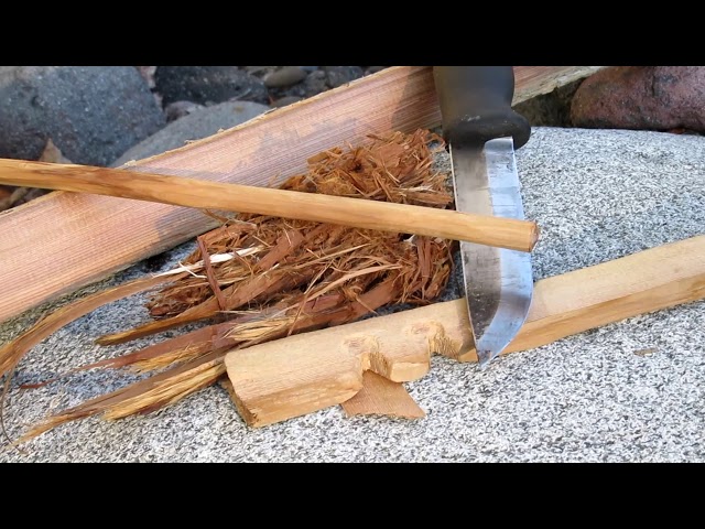Root Hand Drill Spindle: Hemlock on Cedar