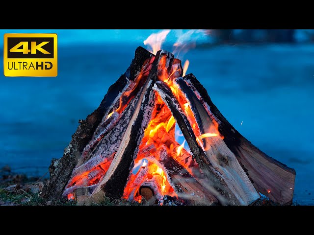 🔥 4K Cozy Bonfire: Crackle Symphony for Serene Relaxation, Meditation and of Sleep (10 Hours) UHD