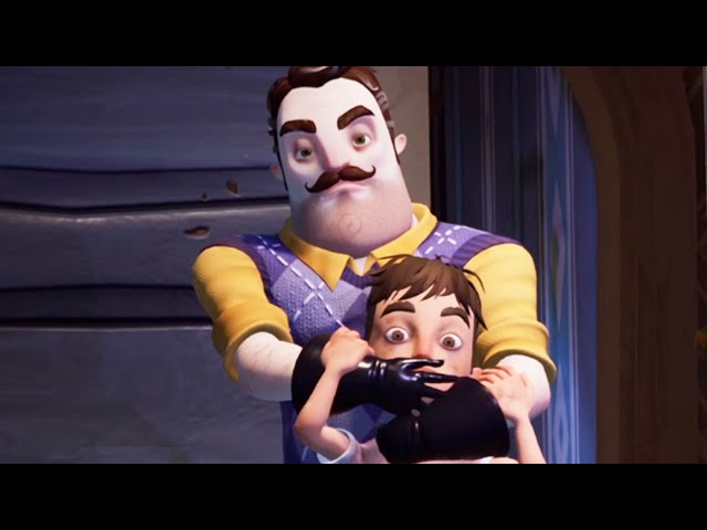 THE NEIGHBOR KIDNAPPED A CHILD AND PULLED HIM INTO HIS BASEMENT. - Hello Neighbor 2