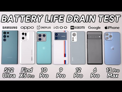 Samsung S22 Ultra vs OPPO / OnePlus / iQOO / Xiaomi / Pixel / iPhone Battery Life DRAIN Test!