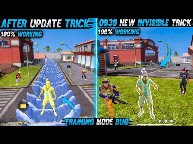 Free Fire New Invisible Trick | Training Mode New Bug After Update | Free Fire Tricks 2021