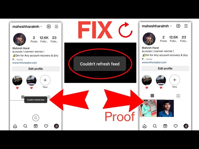 How to Fix instagram couldn't refresh feed android | Instagram account couldn't refresh feed problem