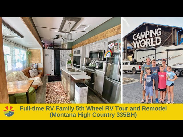 Full-time RV Family 5th Wheel RV Tour and Remodel (Montana High Country 335BH)