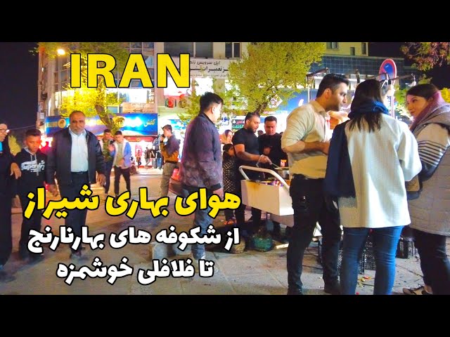 IRAN Nightlife in Center of Shiraz City 2023 | Iranian People Lifestyle in Siraz شیراز در فصل بهار