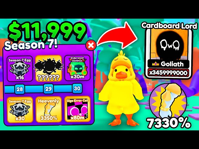 I Spent $11,999 Opening New Season 7 Eggs For 0.001% RARE Pets in Arm Wrestling Simulator! (Roblox)