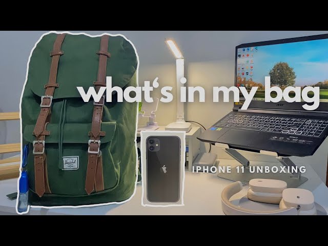what's in my bag📚 + iPhone 11 Unboxing ( aesthetic vlog) | Jett Alejo