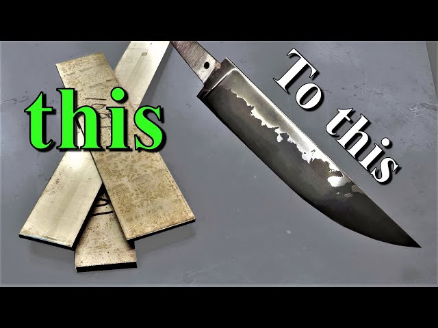 San mai by hand - forging a san mai knife with a hammer