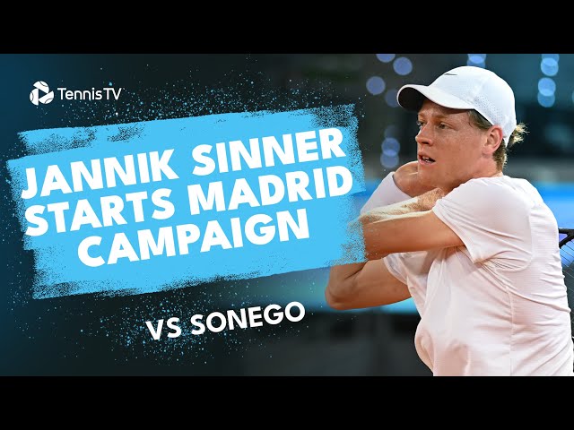 Jannik Sinner Begins Madrid Campaign vs Lorenzo Sonego | Madrid 2024 Highlights