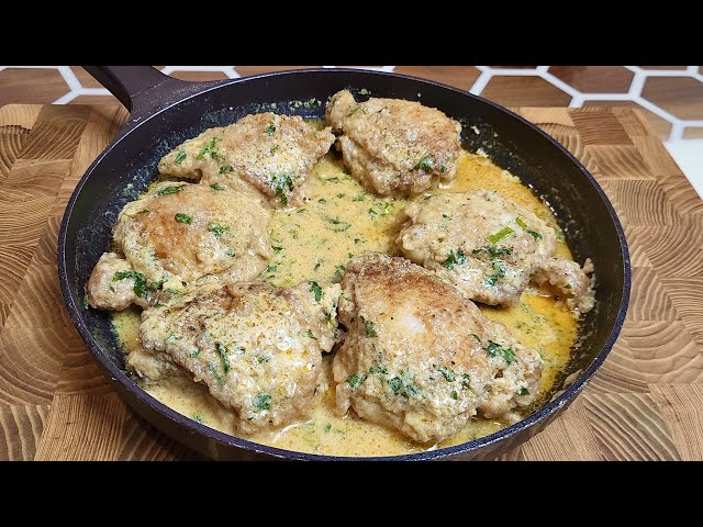 I always cook and it is always delicious! Chicken thighs with a handful of garlic