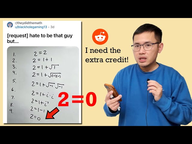 Hate to be that guy but I need the extra credit! Reddit complex numbers r/theydidthemath