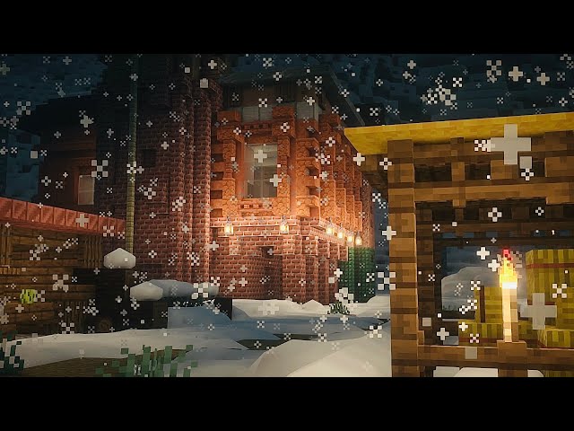 1900s BUILDING IN SNOW STORM ❄️ MINECRAFT RELAXING 😴