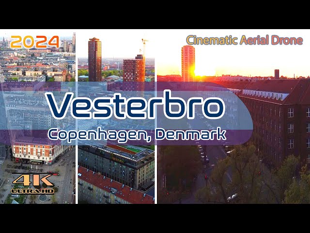 Vesterbro From Above - Copenhagen - Enghaveparken - Spring - 4K Aerial - May 2024