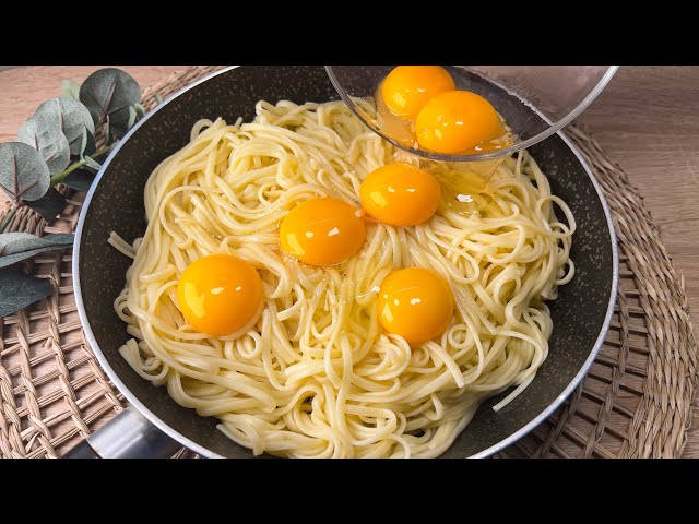 Just add eggs to pasta and you will be amazed! Incredibly quick and delicious!