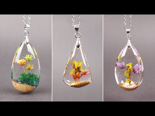 3 Great Epoxy Resin Necklace Ideas with Dry Flowers