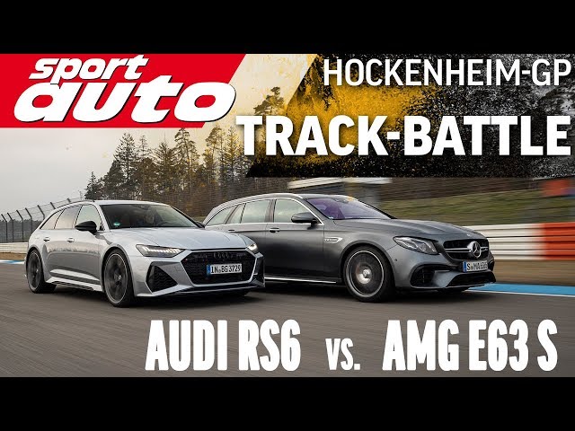 Audi RS6 vs. Mercedes-AMG E63S | Trackbattle Hockenheim-GP| sport auto