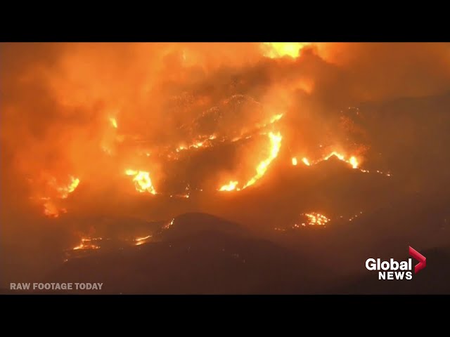 California Wildfires 2019: Aerial footages show new "Maria Fire" scorching land, destroying homes