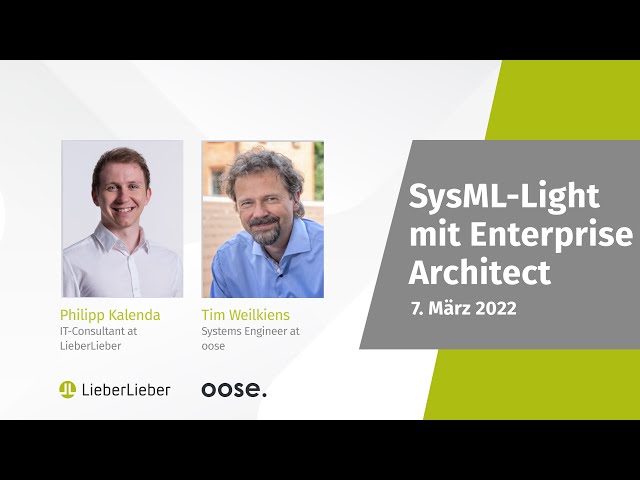 Webinar: SysML light mit Enterprise Architect | LieberLieber Software GmbH
