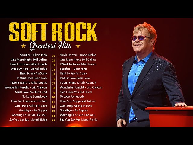 Elton John, Lionel Richie,  Phil Collins, Bee Gees, lobo, Bee Gees, 📀 Soft Rock Ballads 70s 80s 90s