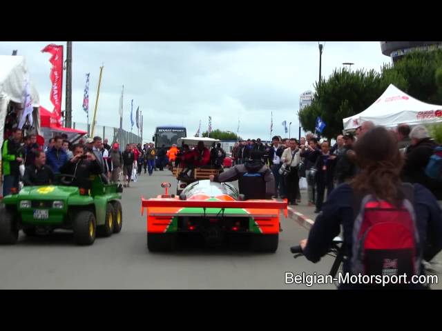 following Mazda 787B on my bicycle at 24h of Le Mans 2013 (idle + revving)