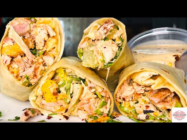 Not Your Ordinary Chicken Cesar Salad Wrap!! #SHORTS
