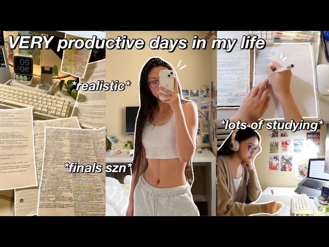 STUDY VLOG | the MOST productive days in my life | finals week vlog, lots of note taking & more