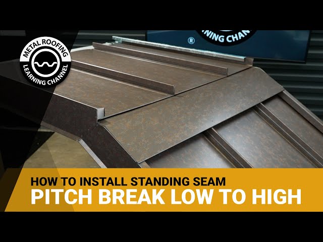 How To Install Transition Trim - Low To High Pitch Break: Standing Seam Metal Roofing Installation