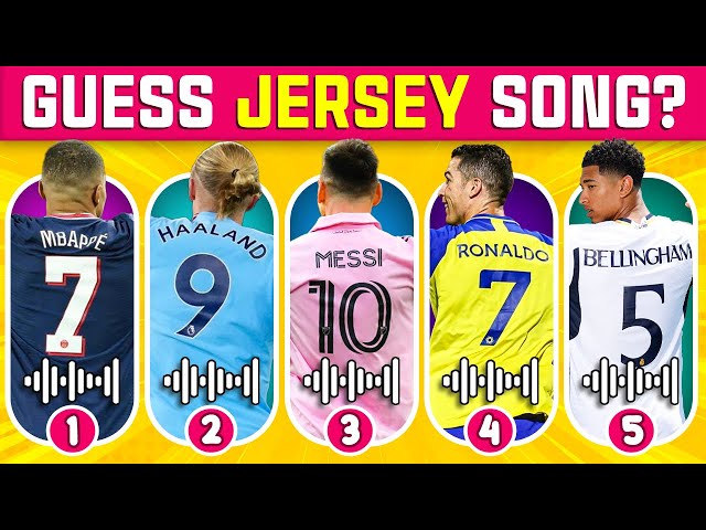 Guess the SONG and JERSEY of Football Player 2023 | Ronaldo, Messi, Neymar, Haaland | Tiny Football