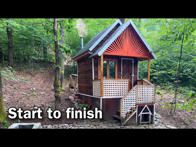 Built a wooden cabin in the forest. Alone. Start to finish