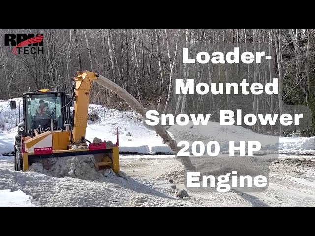 RPM217 snow blower attachment with new 200 hp Diesel Tier 4 Stage 5 Engine