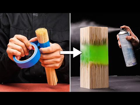 How to Make a Night Lamp out of Epoxy & Wooden Skewers | Epoxy Resin Project