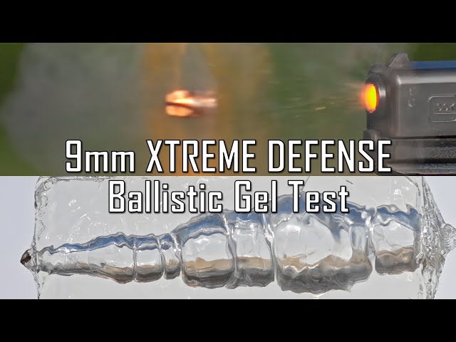 9mm XTREME DEFENSE Ballistic Gel Test! - Ballistic High-Speed